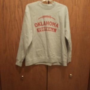 NEW ! Oklahoma Football Sweater Long Sleeve Light Gray Size XL